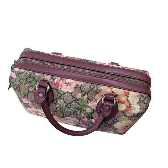 Gucci Floral Satchel Bag - Pink and Green - Picture 6 of 16